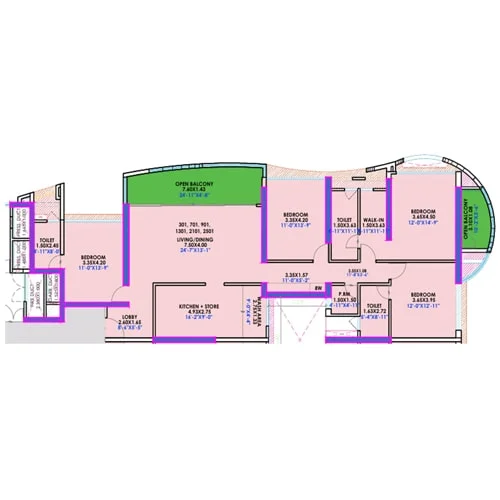 Chandrarang Celestial Wakad 4 BHK Floor Plan Image